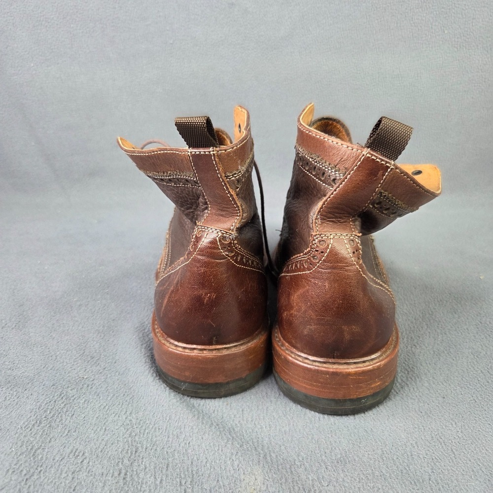 Johnston & Murphy Mens Conard Wingtip Boot 11 Tan Leather Brogue 20-0933 - Picture 3 of 11